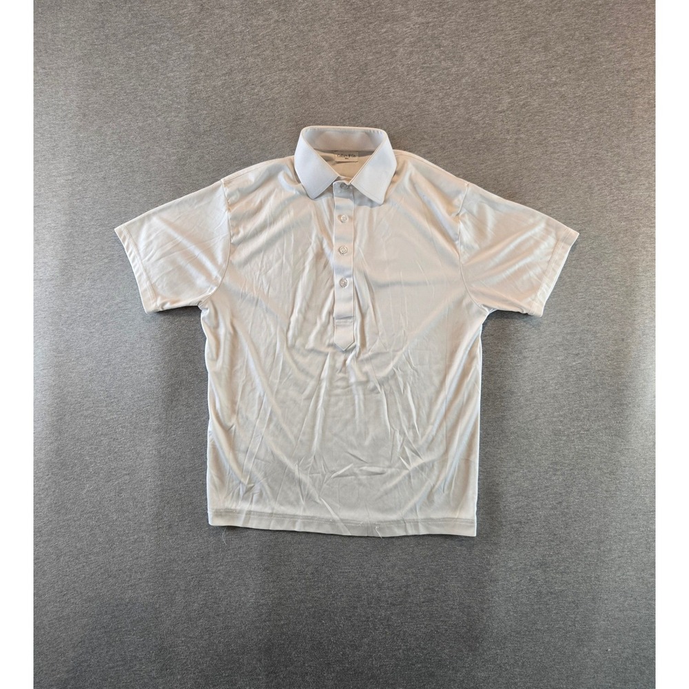 Collars & Co. Dress Collar Polo Mens Small White Short Sleeve Performance Hybrid